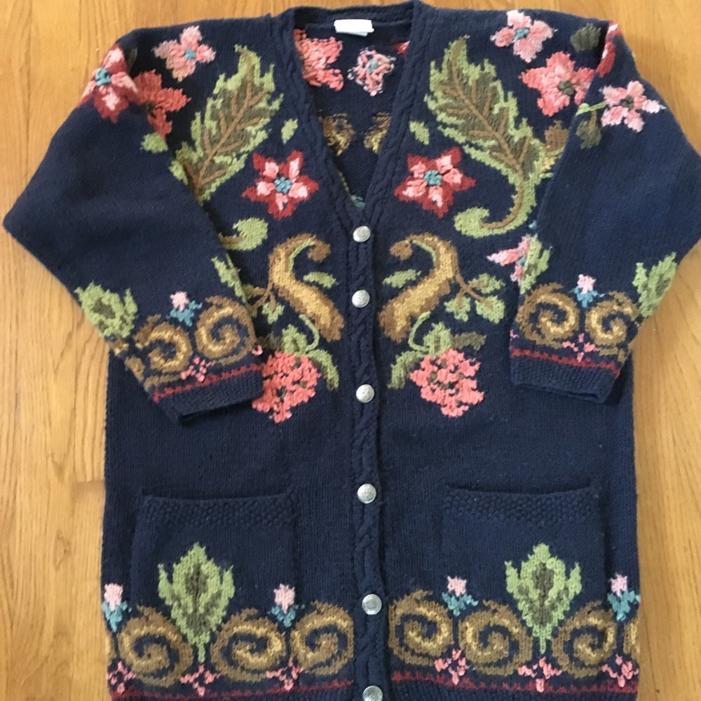 Vintage Laura Ashley Sweater Beautiful Embroidery